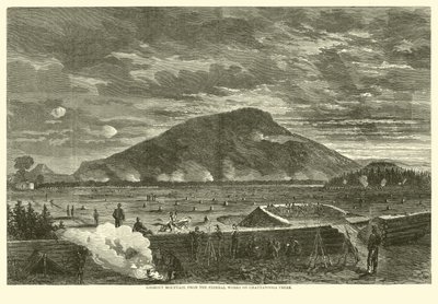 جبل لوكأوت ، من الأعمال الفيدرالية على تشاتانوغا كريك ، نوفمبر 1863 بواسطة المدرسة الأمريكية