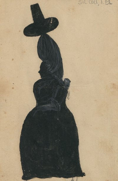 لوسي نوكس ، c.1790 (حبر بأبيض الصين على البطاقة) بواسطة المدرسة الأمريكية