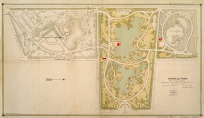 Map of Garfield Park, Chicago, Illinois بواسطة المدرسة الأمريكية