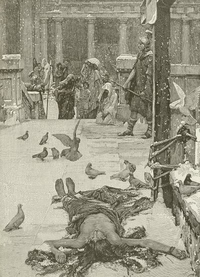 استشهاد القديس ايولاليا من اللوحة التي كتبها JW Waterhouse بواسطة المدرسة الأمريكية