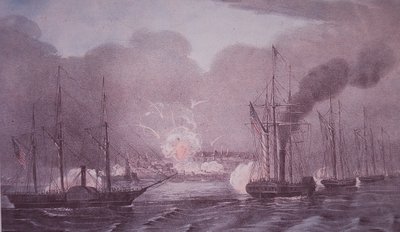 Mexican-American War (1846-48), US navy bombard Veracruz بواسطة المدرسة الأمريكية
