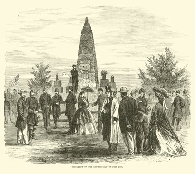 نصب تذكاري في ساحة المعركة لـ Bull Run ، سبتمبر 1862 بواسطة المدرسة الأمريكية
