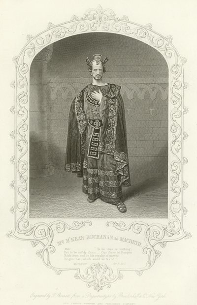 السيد MKean Buchanan مثل ماكبث ، الفصل الثالث ، المشهد الأول بواسطة المدرسة الأمريكية