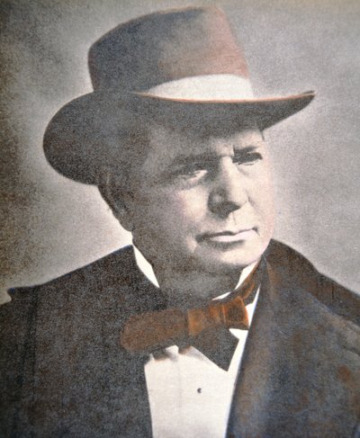 Oliver Fisher Winchester (1810-80) (coloured photo) بواسطة المدرسة الأمريكية