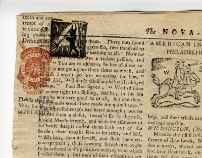 صفحة من هاليفاكس جازيت ، أو المستشار الأسبوعي "، نوفا سكوشيا ، من 12 إلى 19 ديسمبر 1765 بواسطة المدرسة الأمريكية