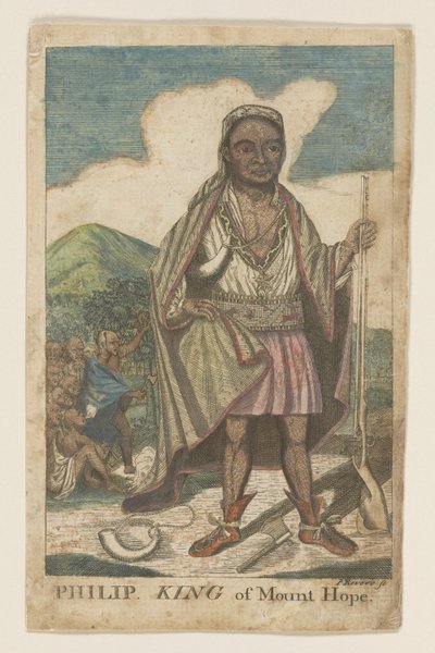 فيليب ، ملك جبل الأمل ، حانة. 1772 (نقش ملون يدويًا) بواسطة المدرسة الأمريكية
