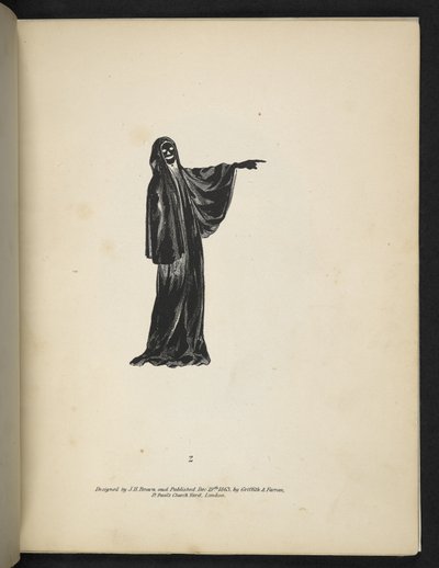 اللوحة 2. شبح باللون الأسود ، من "Spectropia" 1864 (litho) بواسطة المدرسة الأمريكية
