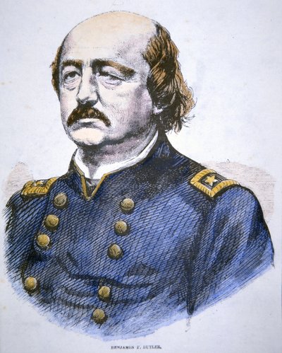 Portrait of Benjamin F. Butler (colour litho) بواسطة المدرسة الأمريكية