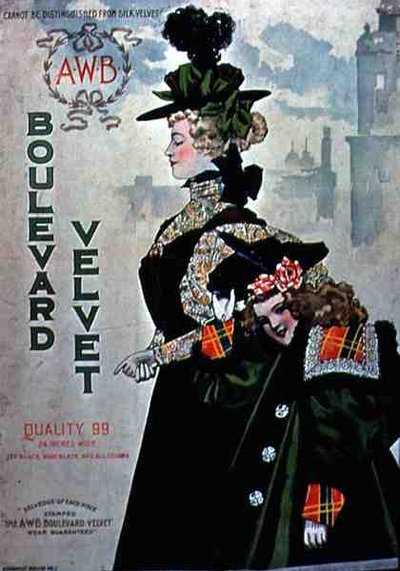 إعلان ملصق "AWB Boulevard Velvet" (لون ليثو) بواسطة المدرسة الأمريكية