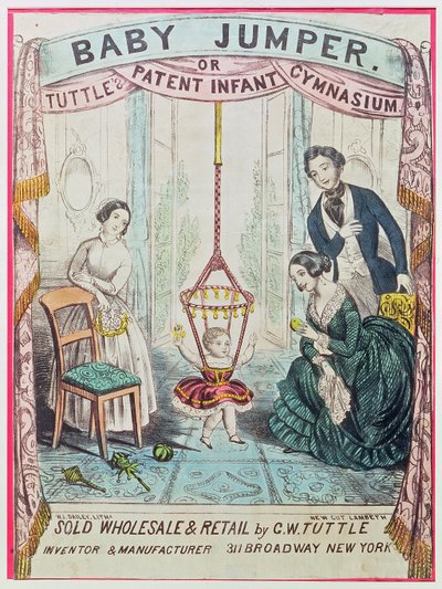ملصق إعلان عن Baby Jumper أو Tuttes Patent Infant Gym ، تم نشره بواسطة WJ Dailey بواسطة American School