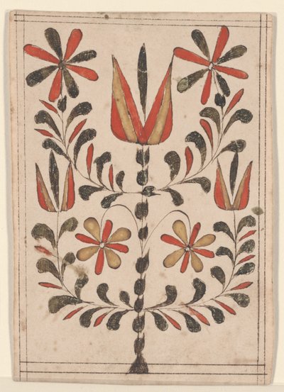 مكافأة الاستحقاق (Belohnung) ، لوحة Fraktur (قلم وحبر مع مرحاض على ورق) بواسطة المدرسة الأمريكية