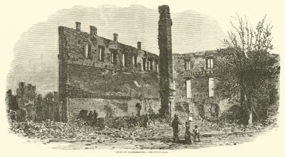 أطلال تشامبرسبورغ ، مجلس المدينة ، سبتمبر 1864 بواسطة المدرسة الأمريكية