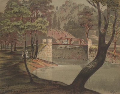 مشهد على Wissahickon ، c.1880 بواسطة المدرسة الأمريكية