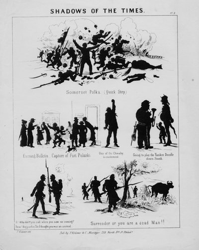ظلال الأزمنة ، اللوحة 3 ، نشرها P. Kramer & C. Muringer ، فيلادلفيا ، c.1862 بواسطة المدرسة الأمريكية