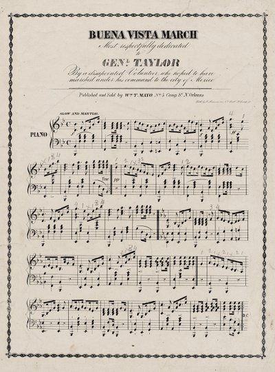 Sheet Music, Buena Vista March بواسطة المدرسة الأمريكية