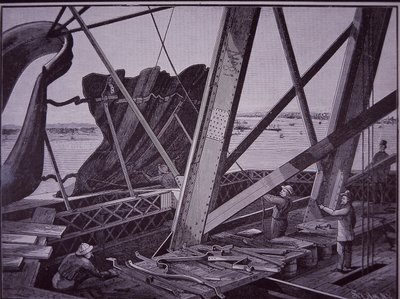 Statue of Liberty, its construction portrayed by Scientific American بواسطة المدرسة الأمريكية