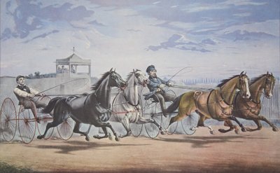 ستيلا وأليس جراي - الفانوس والحيوان ، تمرير الحامل (في مباراتهما الرائعة في Double Harness over the Course Course LI June 5 1855) ، حانة. 1855 ، كورير وإيفز بواسطة المدرسة الأمريكية