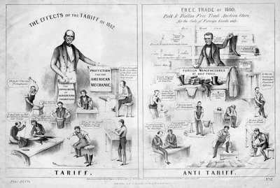 التعريفة الجمركية المضادة ، نشرها HR Robinson، New York، 1844 بواسطة المدرسة الأمريكية