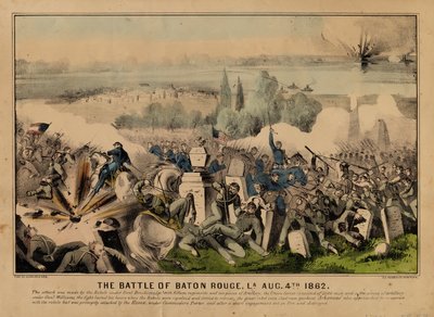 معركة باتون روج ، لا .4 أغسطس 1862 ، حانة. بواسطة Currier & Ives ، c.1862 بواسطة المدرسة الأمريكية