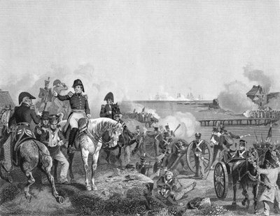 معركة بلاتسبورغ عام 1814 بواسطة المدرسة الأمريكية