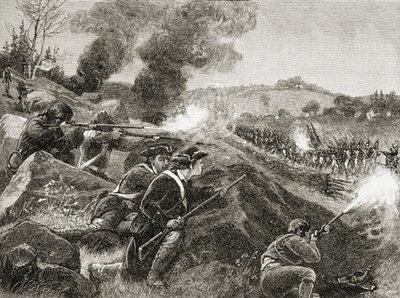 الانسحاب البريطاني من ليكسينغتون ، من "تاريخ موجز للولايات المتحدة" ، نشرته AS Barnes und Co. في عام 1885 بواسطة المدرسة الأمريكية
