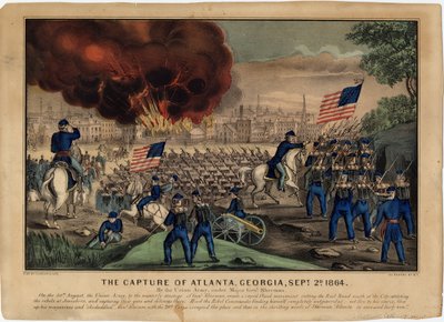 الاستيلاء على أتلانتا ، جورجيا ، 2 سبتمبر 1864 ، حانة. بواسطة Currier & Ives ، c.1864 بواسطة المدرسة الأمريكية