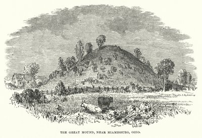 The Great Mound, near Miamisburg, Ohio (engraving) بواسطة المدرسة الأمريكية