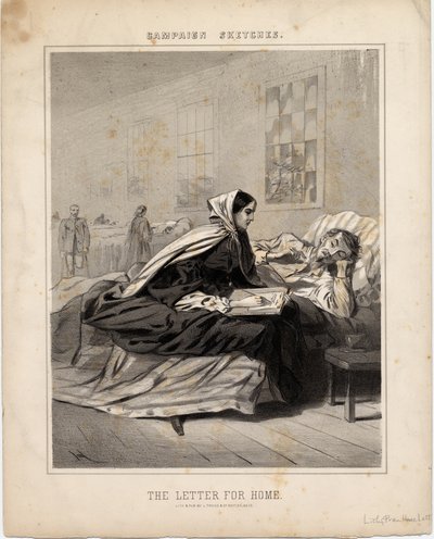 رسالة للمنزل ، توضيح من اسكتشات الحملة ، 1863 بواسطة American School