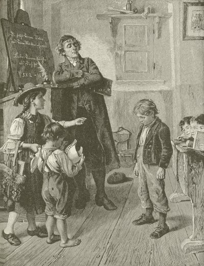 التلميذ المتهور ، من اللوحة التي كتبها W Schutze بواسطة المدرسة الأمريكية
