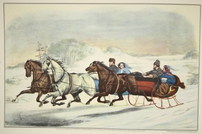 سباق مزلقة ، حانة. 1859 ، كورير وإيفز بواسطة المدرسة الأمريكية