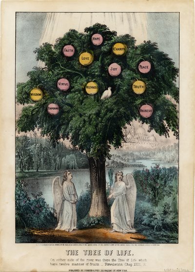 شجرة الحياة ، حانة. بواسطة Currier & Ives ، 1870 بواسطة المدرسة الأمريكية