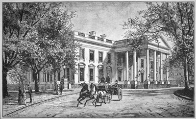 البيت الأبيض ، 1886 (نقش) بواسطة المدرسة الأمريكية