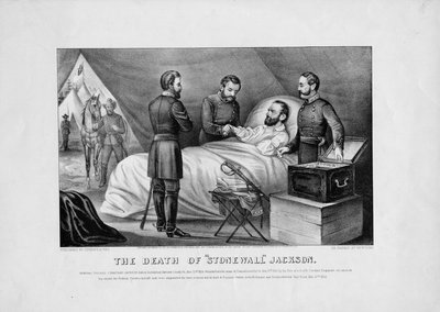 وفاة ستونوول جاكسون ، حانة. بواسطة Currier & Ives ، 1872 بواسطة المدرسة الأمريكية