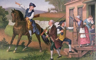 ذراع "رجال الدقائق" للعمل ضد البريطانيين ، حانة. بواسطة Currier & Ives بواسطة المدرسة الأمريكية