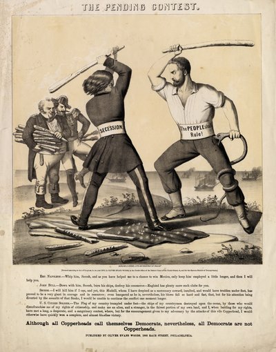 المسابقة المعلقة ، التي نشرها أوليفر إيفانز وودز: Herline & Hensel Lith. ، فيلادلفيا ، 1863 بواسطة المدرسة الأمريكية