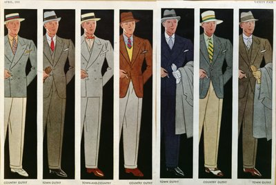 ملابس المدينة والريف ، من Vanity Fair ، أبريل 1931 بواسطة المدرسة الأمريكية