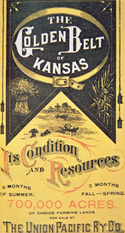 Union Pacific Railroad Poster, c.1880 (colour litho) بواسطة المدرسة الأمريكية
