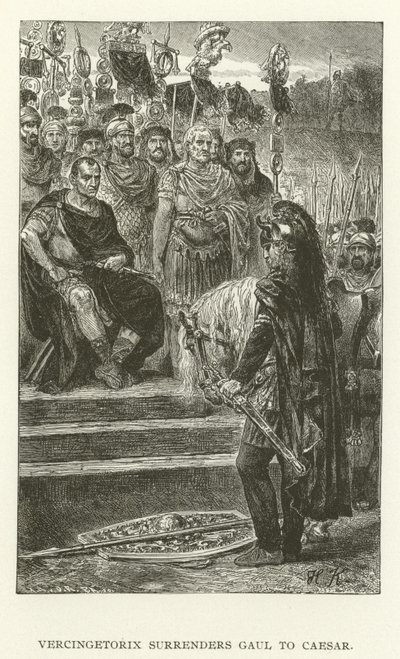 Vercingetorix يستسلم الغال لقيصر بواسطة المدرسة الأمريكية