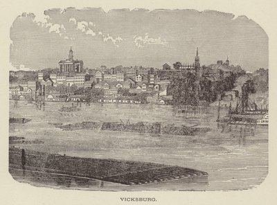 Vicksburg, Mississippi, USA (engraving) بواسطة المدرسة الأمريكية