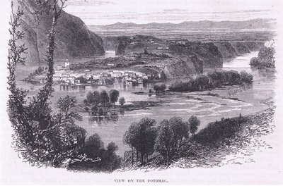 منظر لبوتوماك ، رسم توضيحي من حانة Cassell's History of the United States. بواسطة Petter & Galpin c.1890 (litho) بواسطة المدرسة الأمريكية