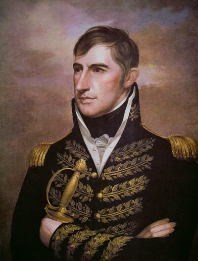 William Henry Harrison (1773-1841) (colour litho) بواسطة المدرسة الأمريكية