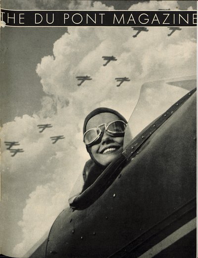 Wings Aloft ، الغلاف الأمامي لمجلة DuPont ، مايو 1934 بواسطة المدرسة الأمريكية