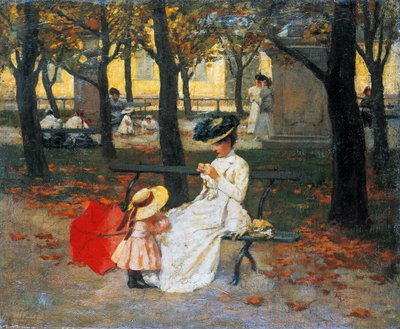 الحدائق العامة ، لأميريجو كانيوني (1853-1923) ، زيت على قماش ، 49x60.5 سم بواسطة Amerino Cagnoni