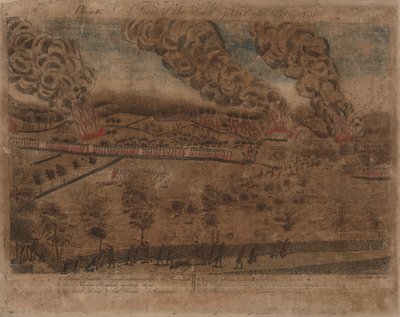 معركتا ليكسينغتون وكونكورد: اللوحة الأولى ، معركة ليكسينغتون ، 19 أبريل 1775. اللوحة الثانية ، منظر لمدينة كونكورد. اللوحة الثالثة: الاشتباك عند الجسر الجنوبي في كونكورد. اللوحة الرابعة: منظر للجزء الجنوبي من ليكسينغتون. بواسطة Amos Doolittle