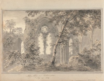 مناظر في إنجلترا واسكتلندا وويلز: Netley Abbey بالقرب من ساوثهامبتون ، 24 يوليو 1804 بواسطة عاموس جرين