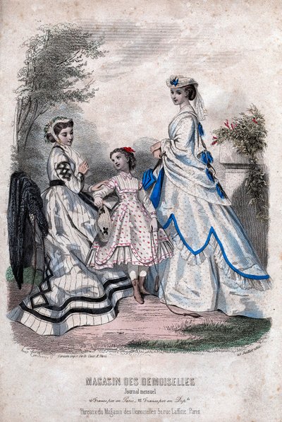 - ورقة الموضة الفرنسية "Magasin des Demoiselles" باريس ، 25 يوليو بواسطة أنيس تودوز