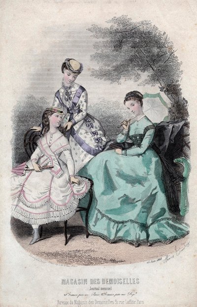 - ورقة الموضة الفرنسية "Magasin des Demoiselles" باريس ، 25 يونيو بواسطة أنيس تودوز