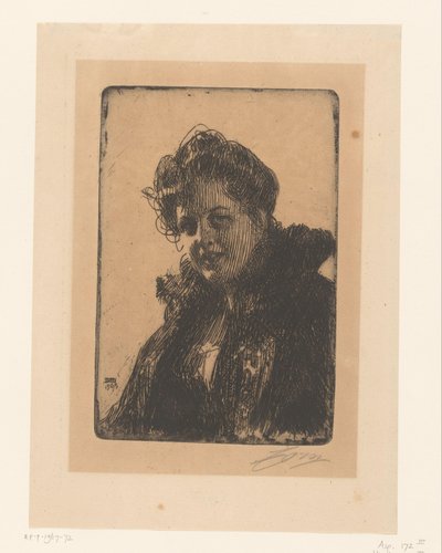 صورة لأماليا جرانبرغ بواسطة Anders Leonard Zorn (signed by artist)