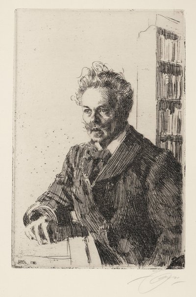 August Strindberg (1849-1912) - Zorn، Anders Leonard (1860-1920) - 1910 - الحفر - 29،8x19،8 - مجموعة خاصة بواسطة المختلف هو ليونارد زورن