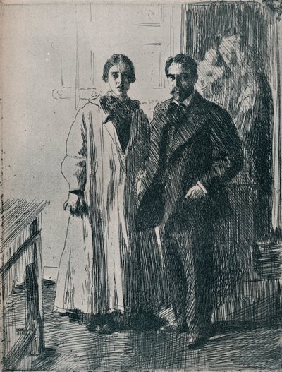 السيد والسيدة أثيرتون كيرتس من النقش بقلم أندرس زورن ، c1880-1906 ، 1906 بواسطة المختلف هو ليونارد زورن